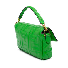 Mini Zucca Embossed Leather Baguette Satchel