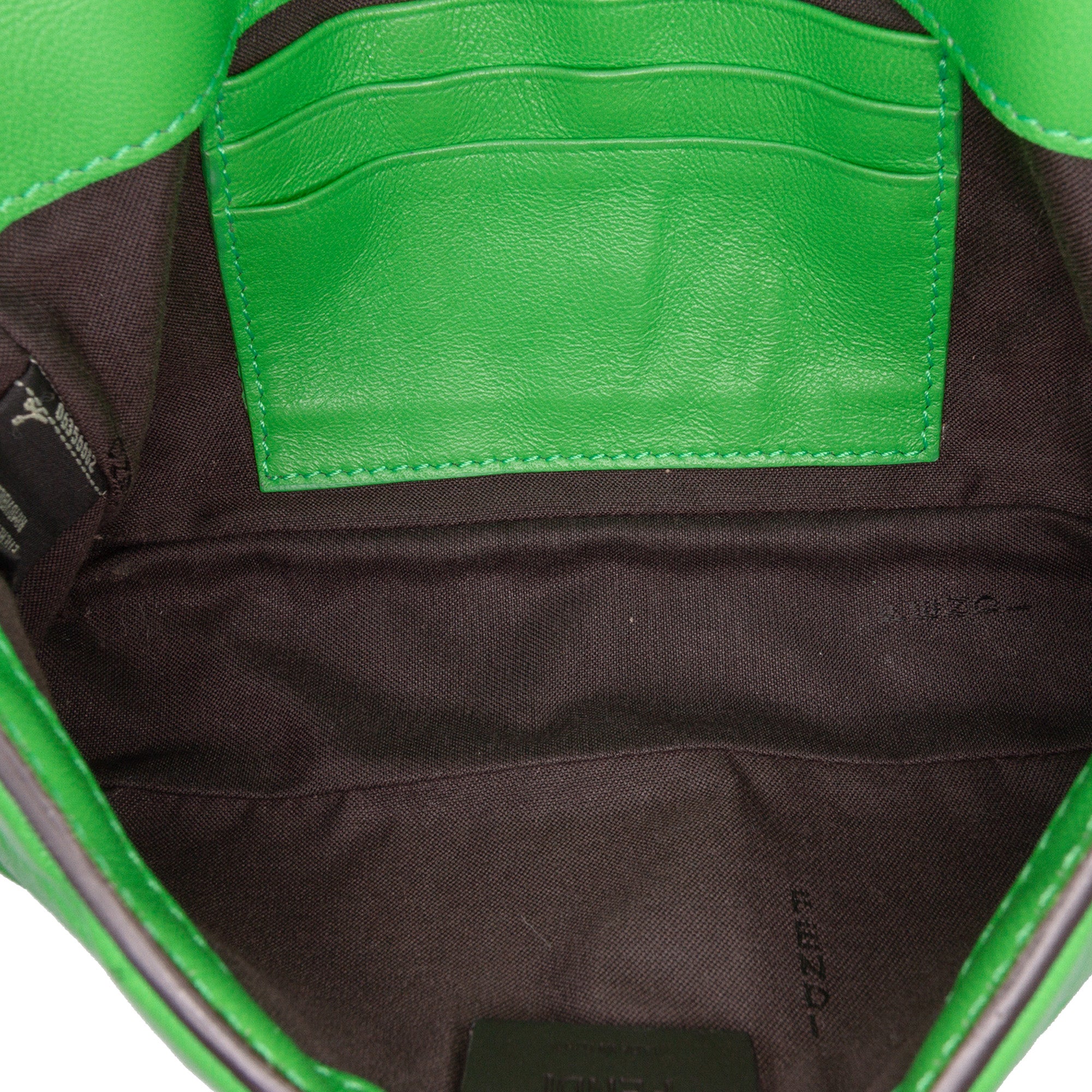 Mini Zucca Embossed Leather Baguette Satchel