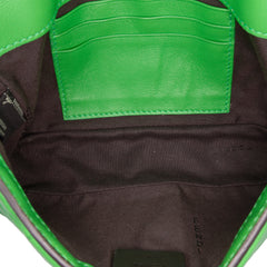 Mini Zucca Embossed Leather Baguette Satchel
