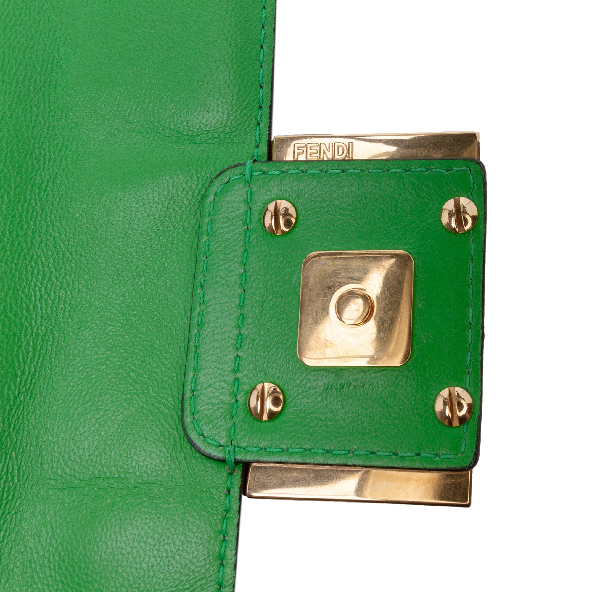 Mini Zucca Embossed Leather Baguette Satchel
