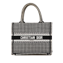 Small Houndstooth Embroidered Book Tote