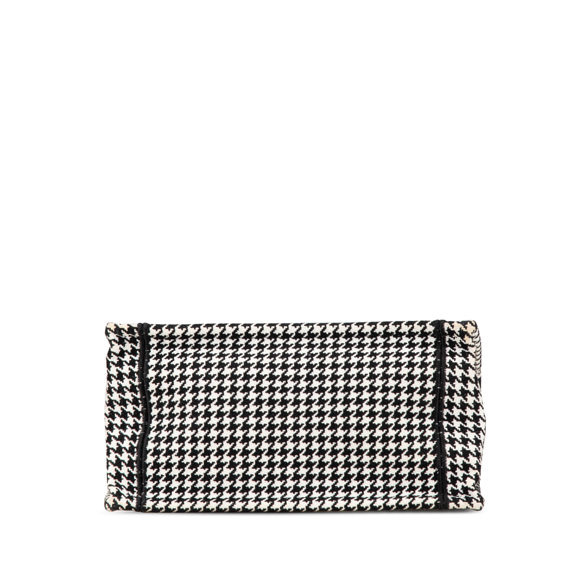 Small Houndstooth Embroidered Book Tote
