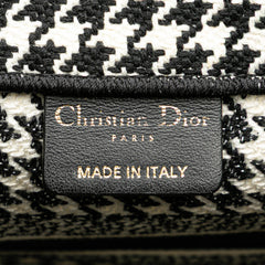 Small Houndstooth Embroidered Book Tote