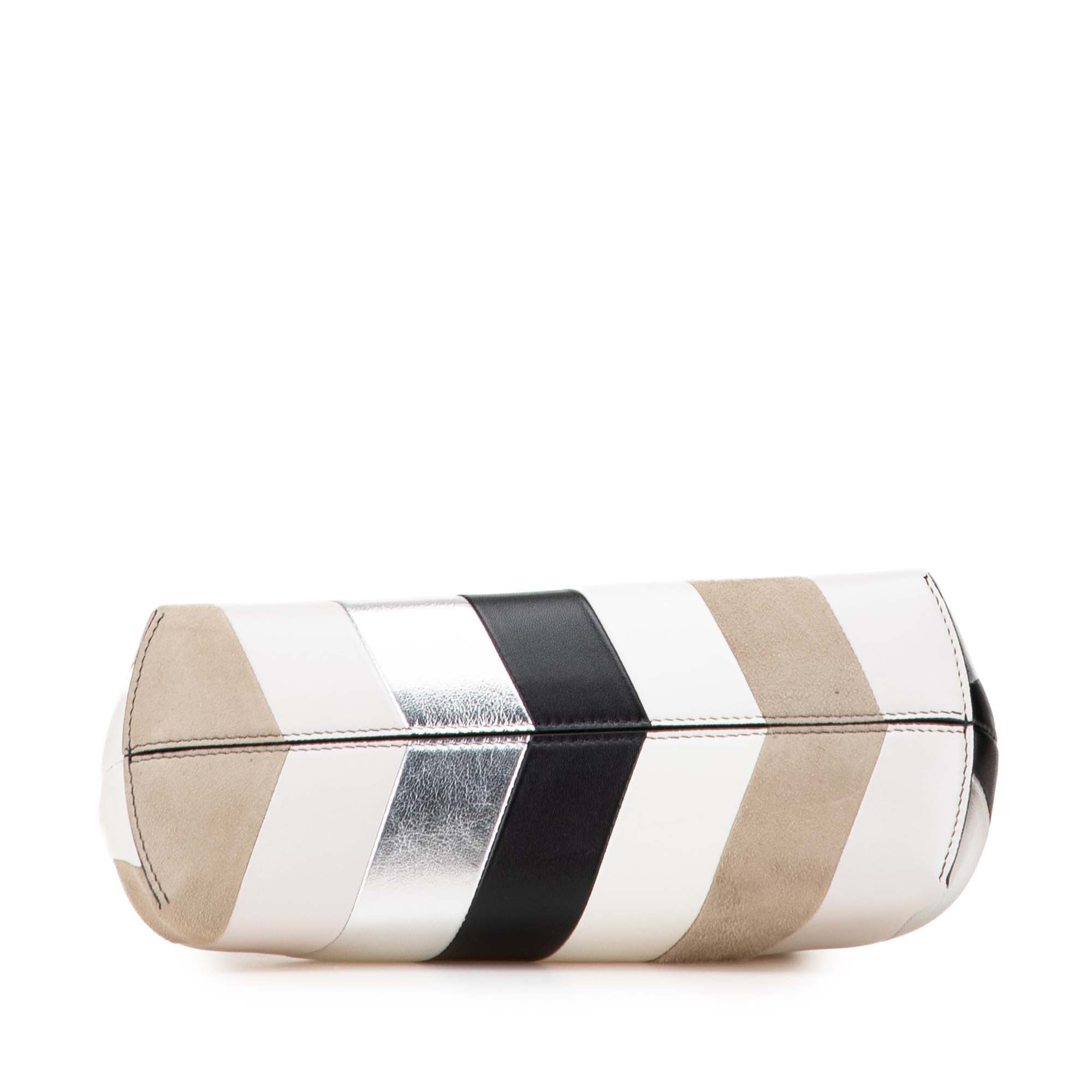 Small Fendi First Leather and Suede Striped Crossbody