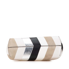 Small Fendi First Leather and Suede Striped Crossbody