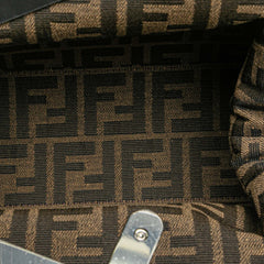 Small Fendi First Leather and Suede Striped Crossbody