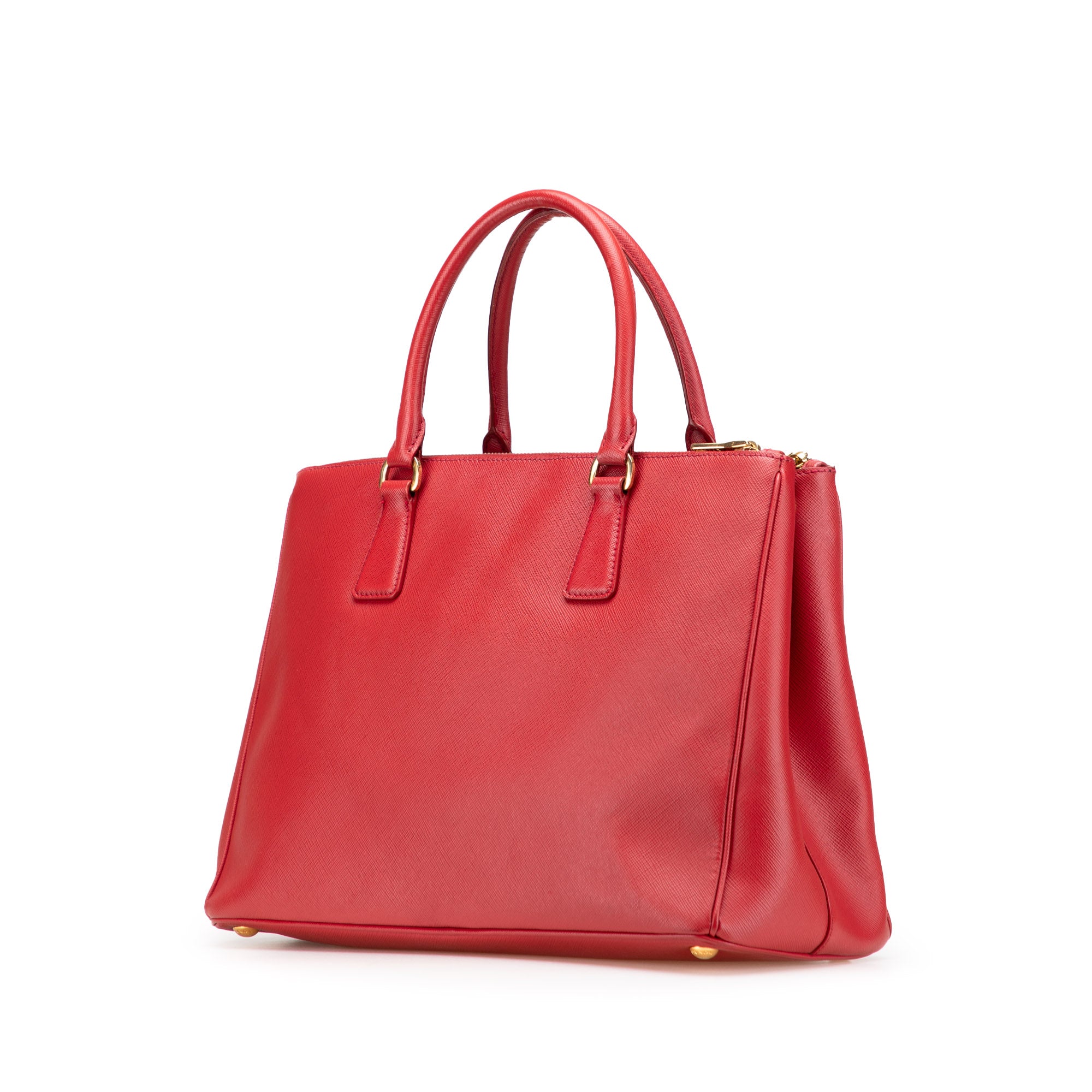 Saffiano Lux Galleria Double Zip Front Pocket Satchel