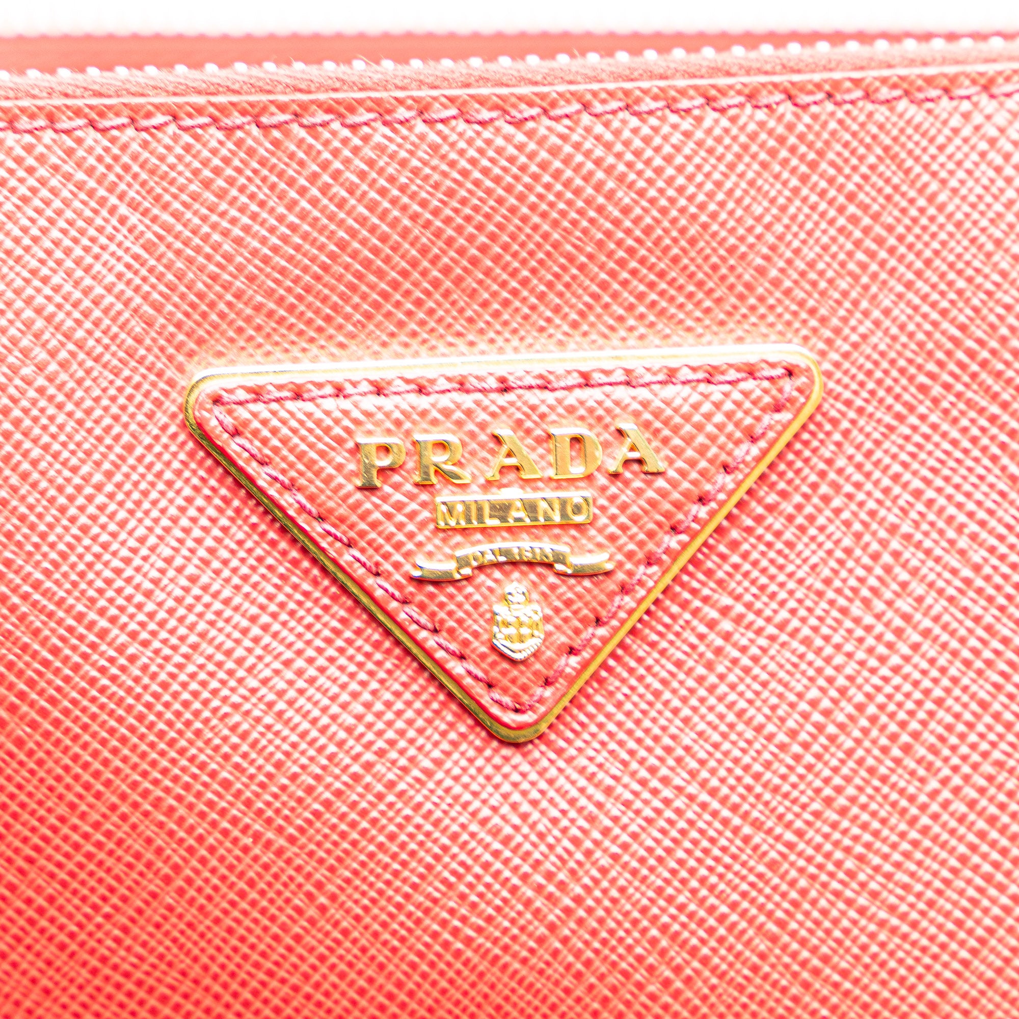 Saffiano Lux Galleria Double Zip Front Pocket Satchel