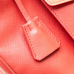 Saffiano Lux Galleria Double Zip Front Pocket Satchel