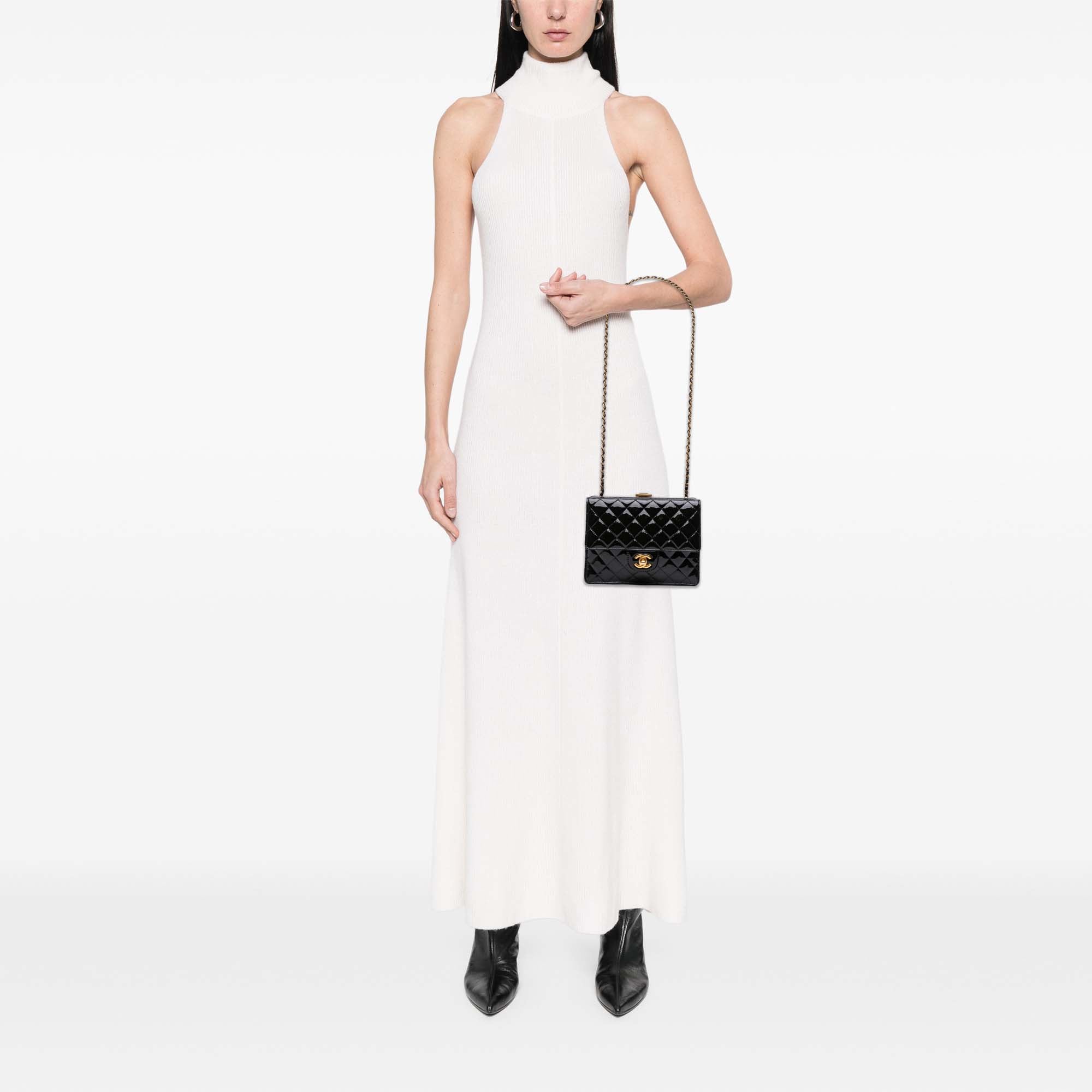 CC Quilted Patent Frame Flap
