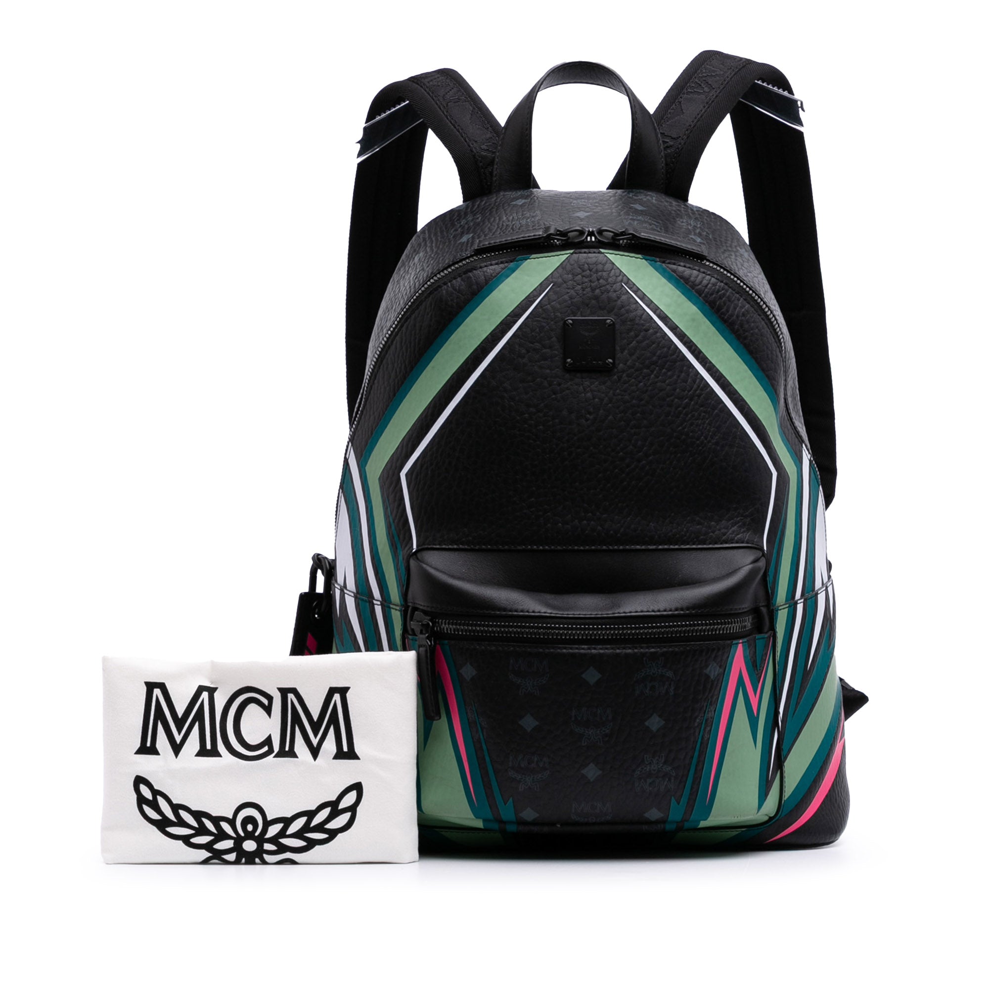Medium Visetos Leather Stark MCmotor Backpack