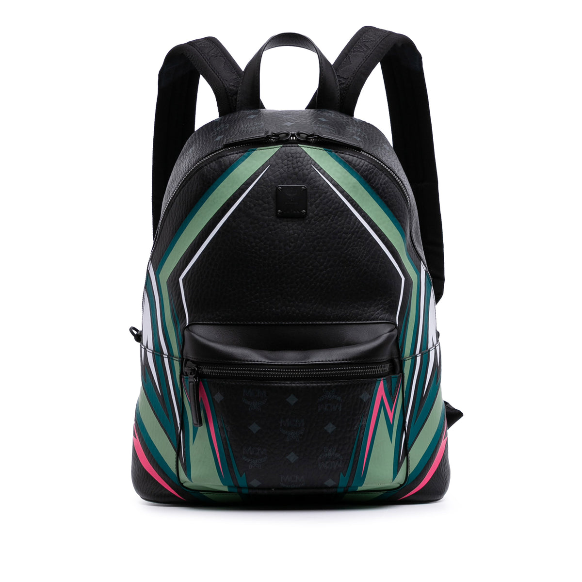 Medium Visetos Leather Stark MCmotor Backpack