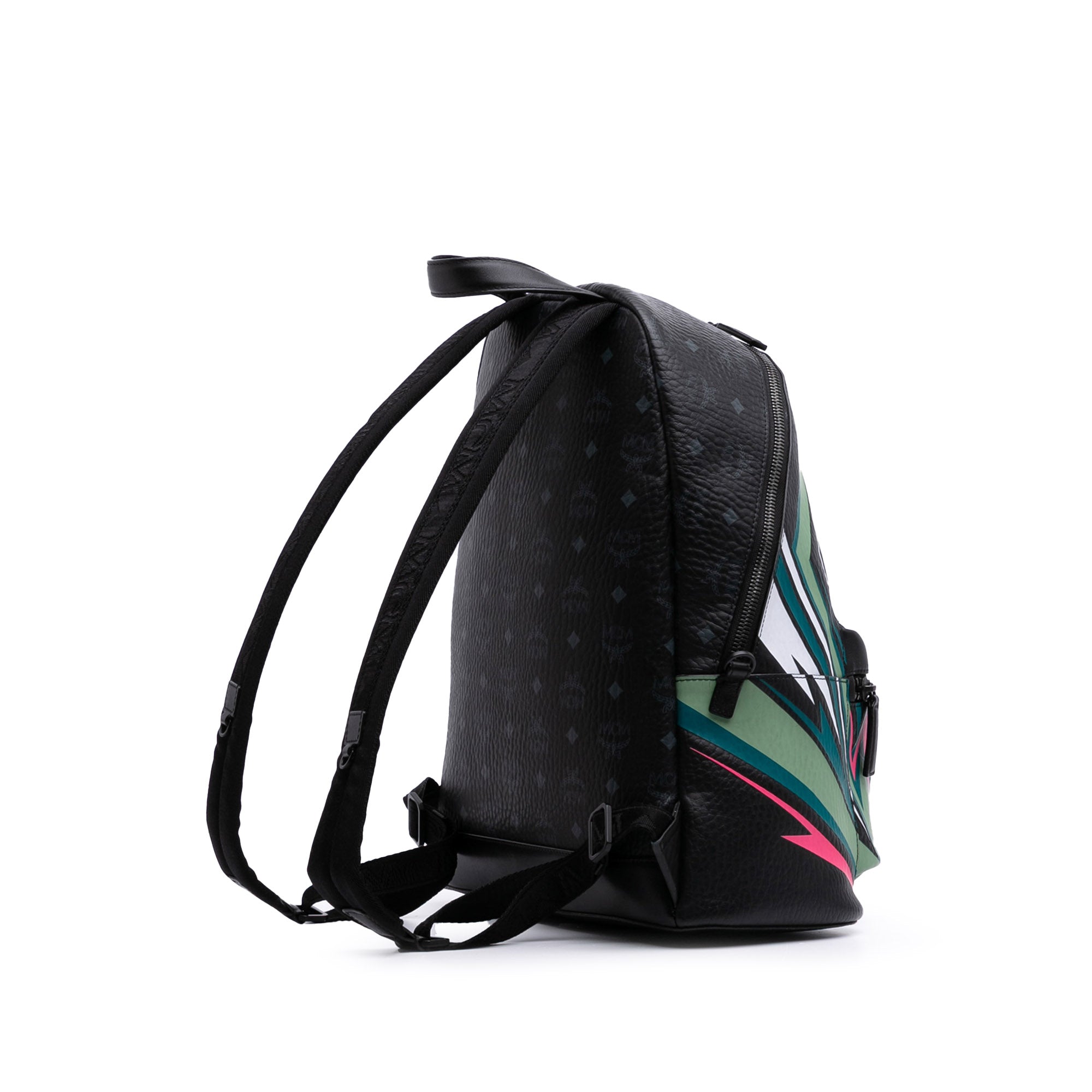 Medium Visetos Leather Stark MCmotor Backpack