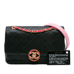 Quilted Calfskin CC Chain Logo Crossbody