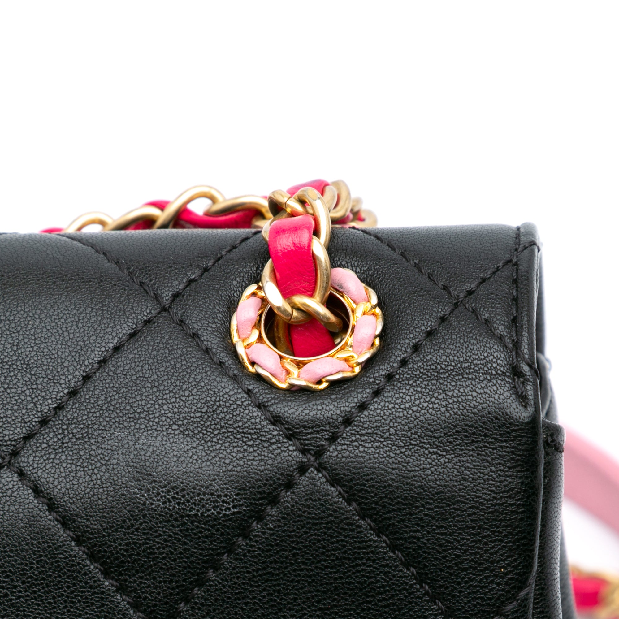 Quilted Calfskin CC Chain Logo Crossbody