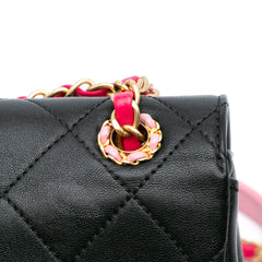 Quilted Calfskin CC Chain Logo Crossbody