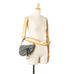 Mini Oblique Canvas Saddle Bag