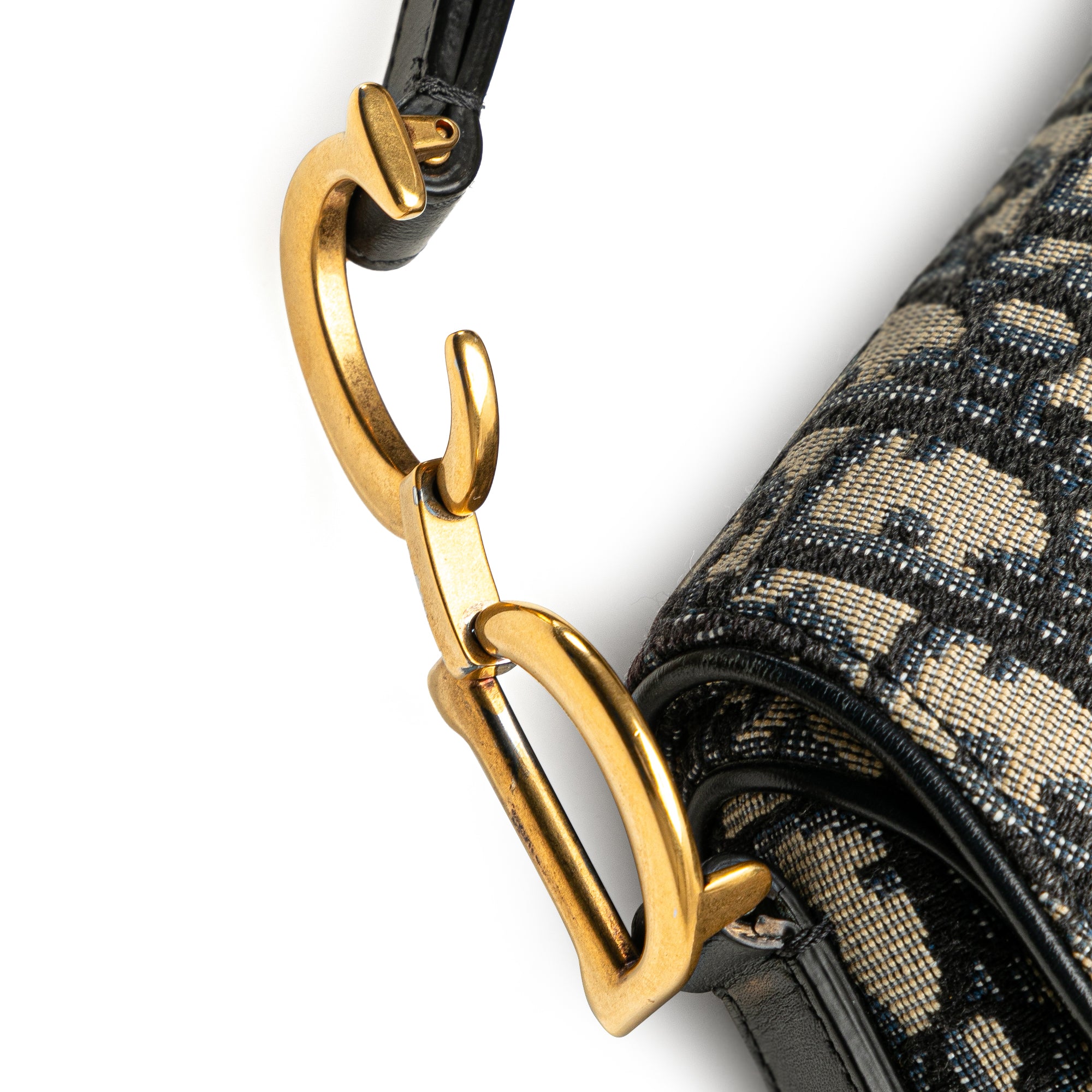 Mini Oblique Canvas Saddle Bag