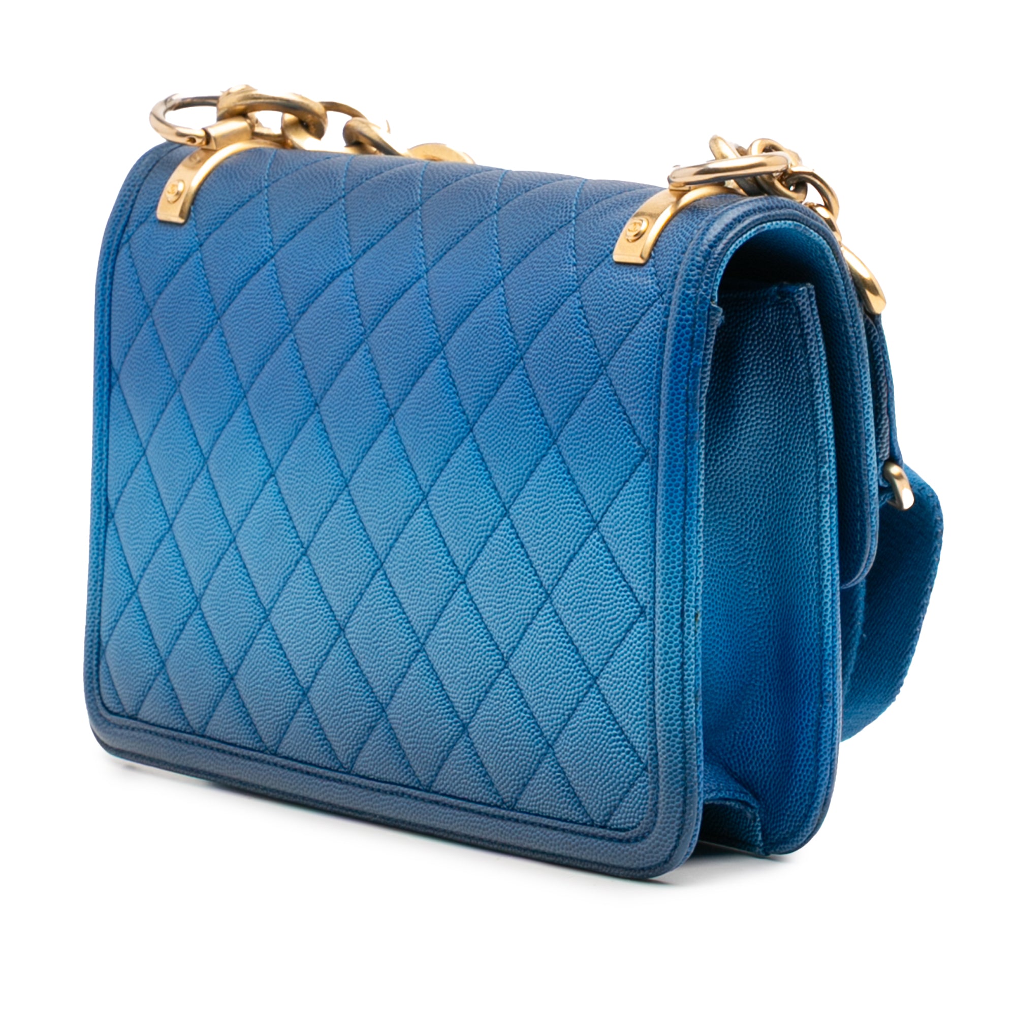 Medium Quilted Caviar Sunset On The Sea Flap