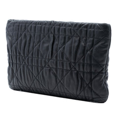 Calfskin Cannage Rose Clutch