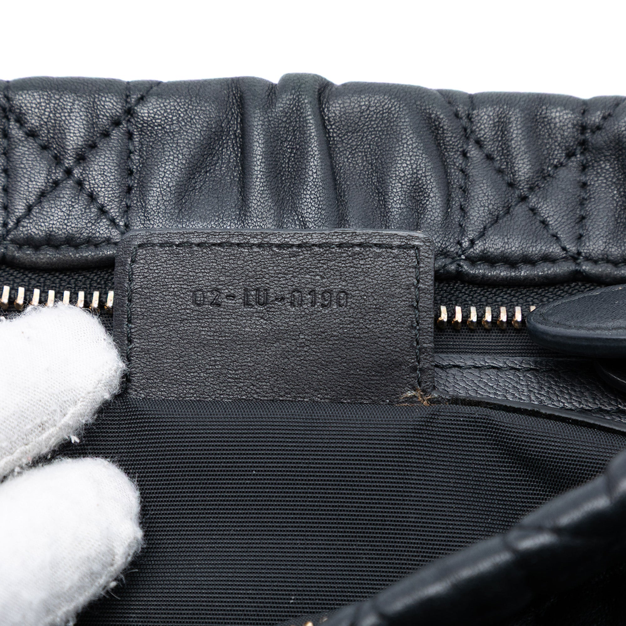 Calfskin Cannage Rose Clutch