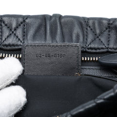 Calfskin Cannage Rose Clutch