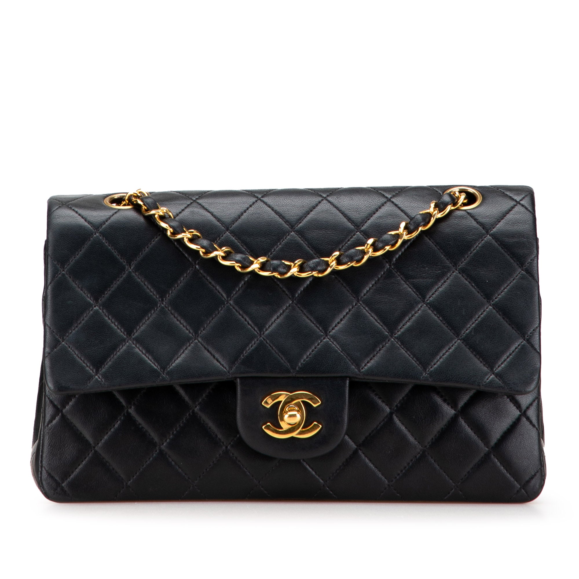 Medium Classic Lambskin Double Flap