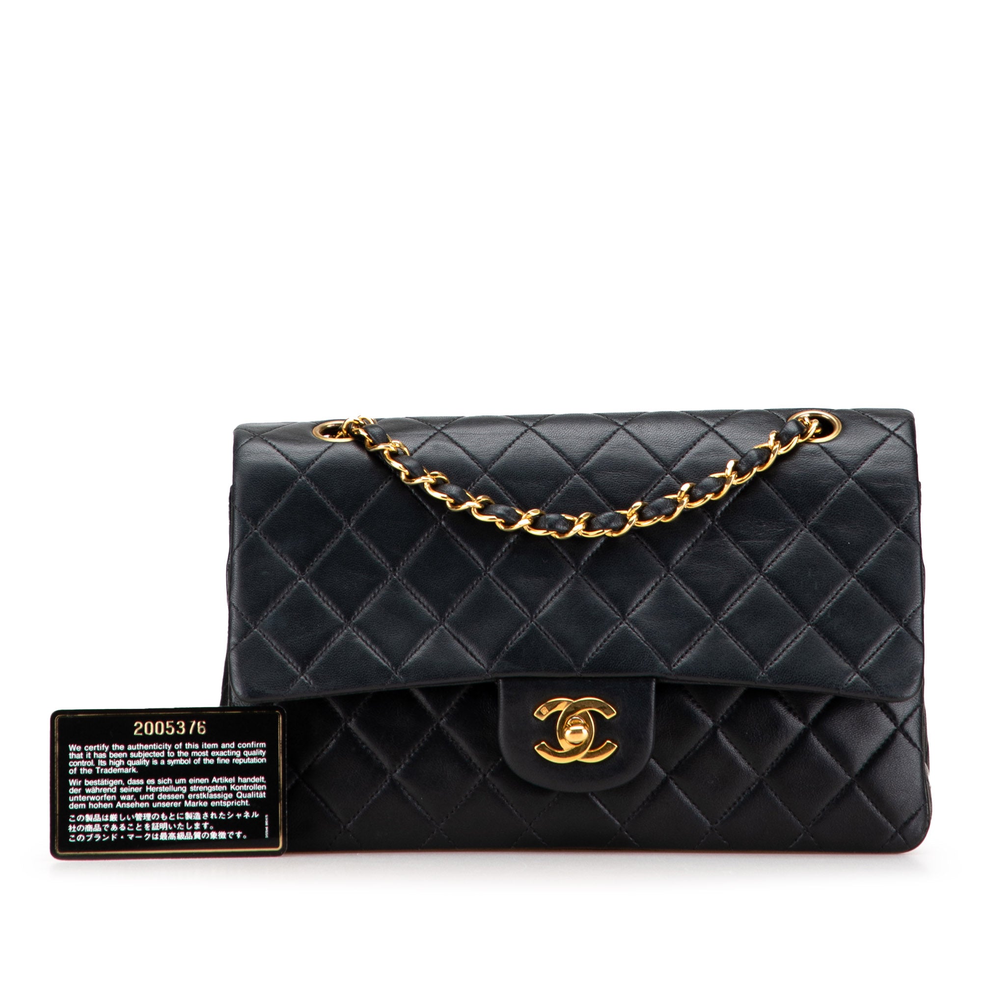 Medium Classic Lambskin Double Flap