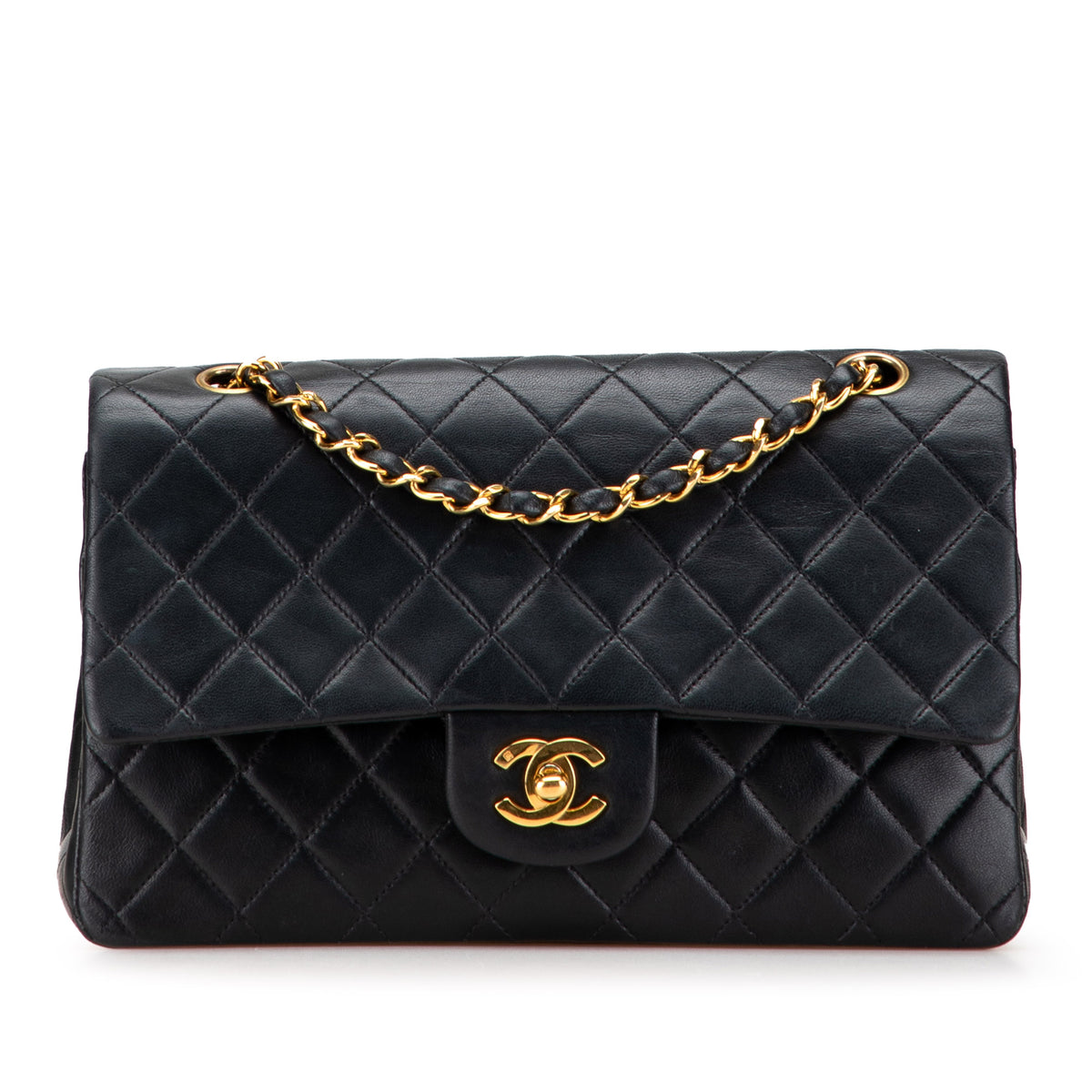 Medium Classic Lambskin Double Flap
