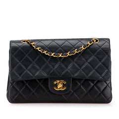 Medium Classic Lambskin Double Flap