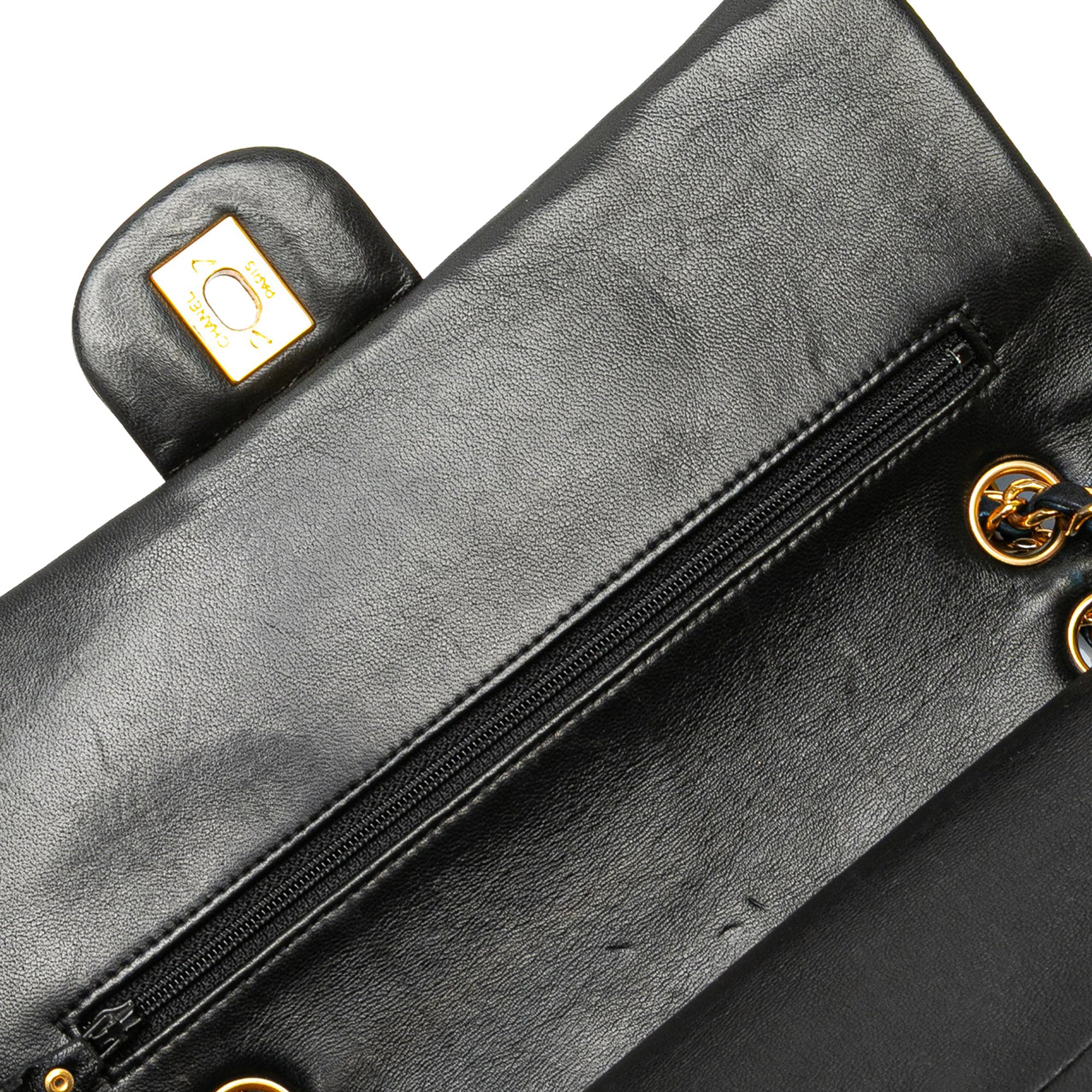 Medium Classic Lambskin Double Flap
