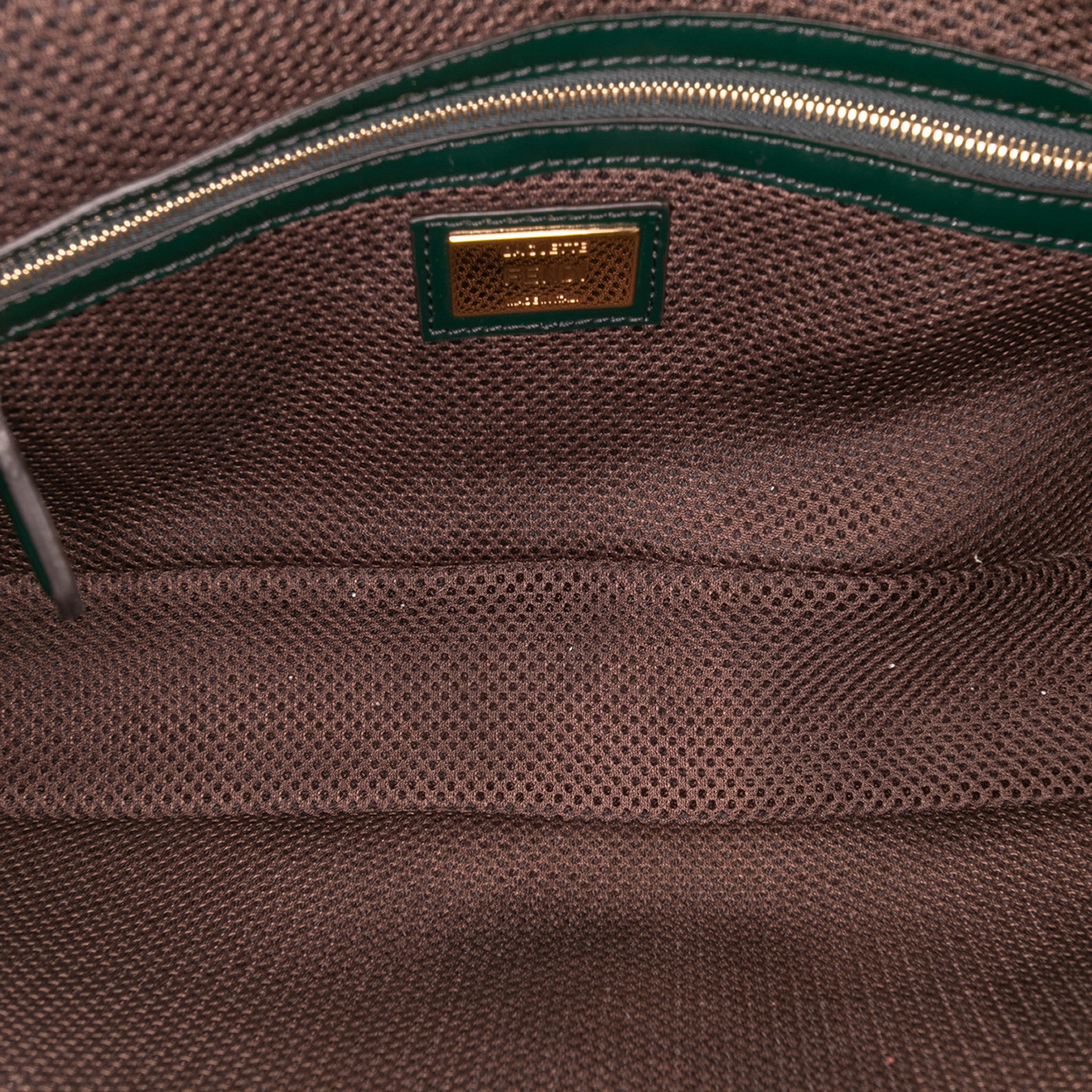 Large Zucca Embossed Patent Baguette Satchel