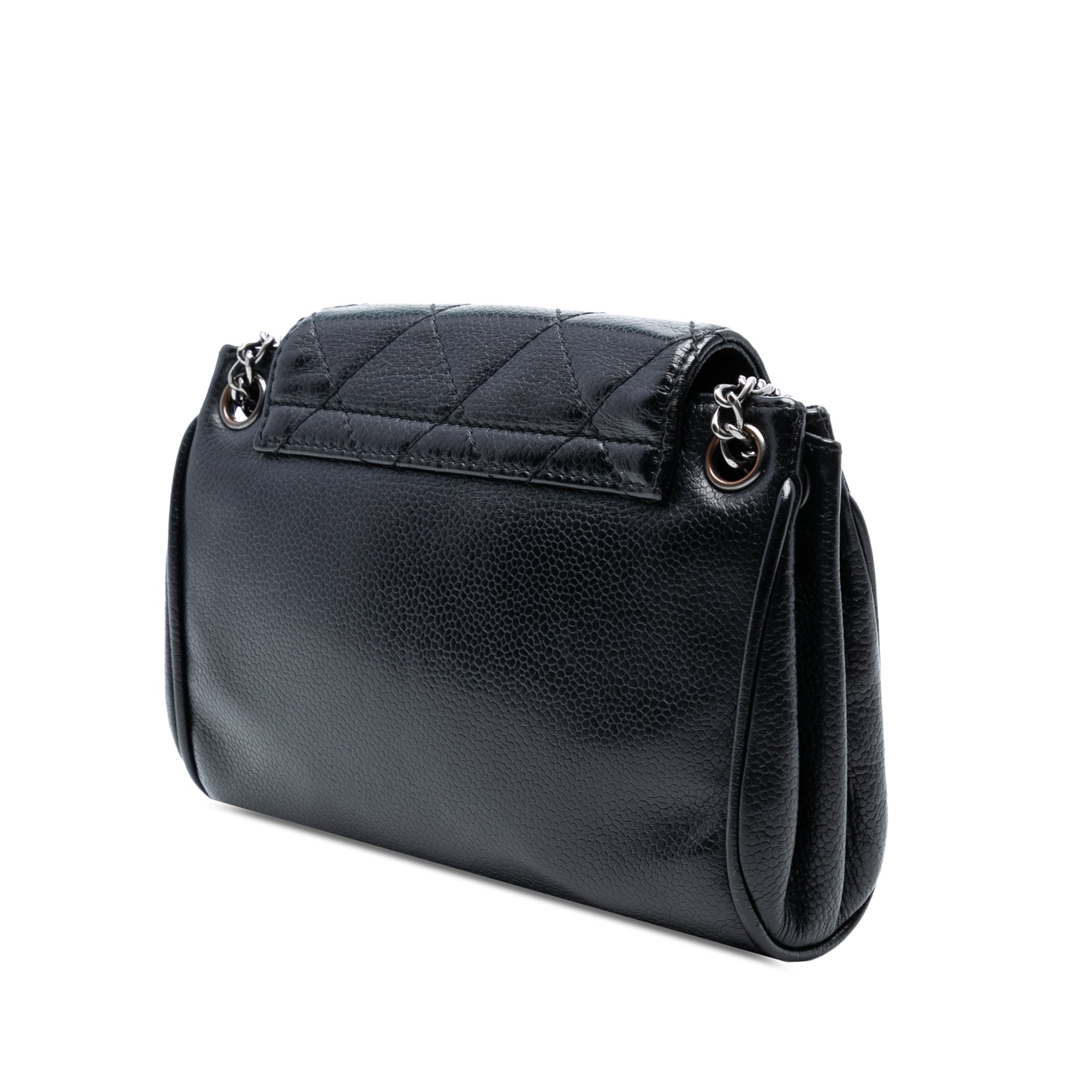 Mini Quilted Caviar Accordion Flap