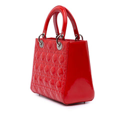 Medium Patent Cannage Whipstitch Lady Dior