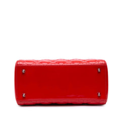 Medium Patent Cannage Whipstitch Lady Dior