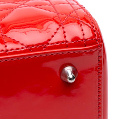 Medium Patent Cannage Whipstitch Lady Dior
