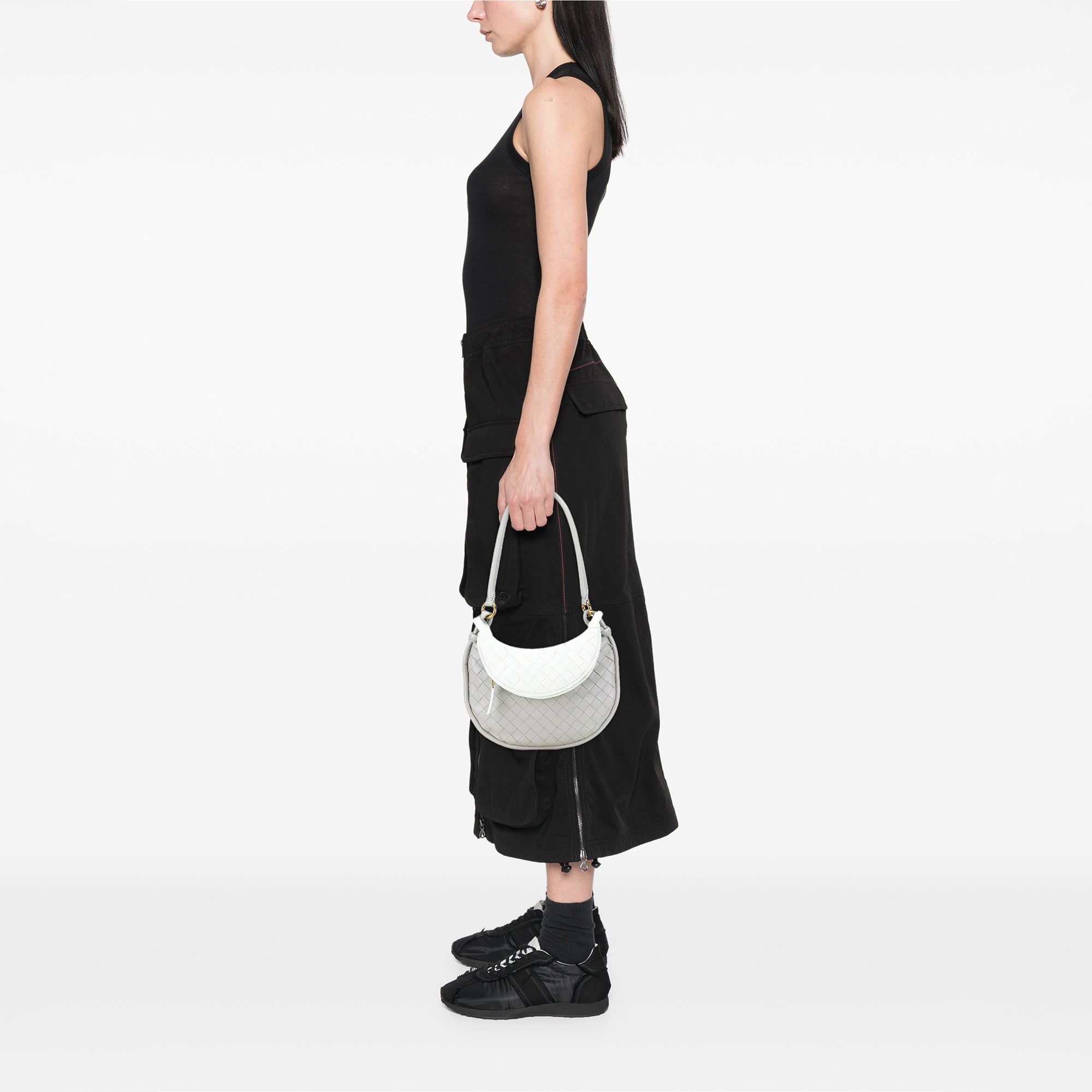 Small Bicolor Lambskin Intrecciato Gemelli Bag