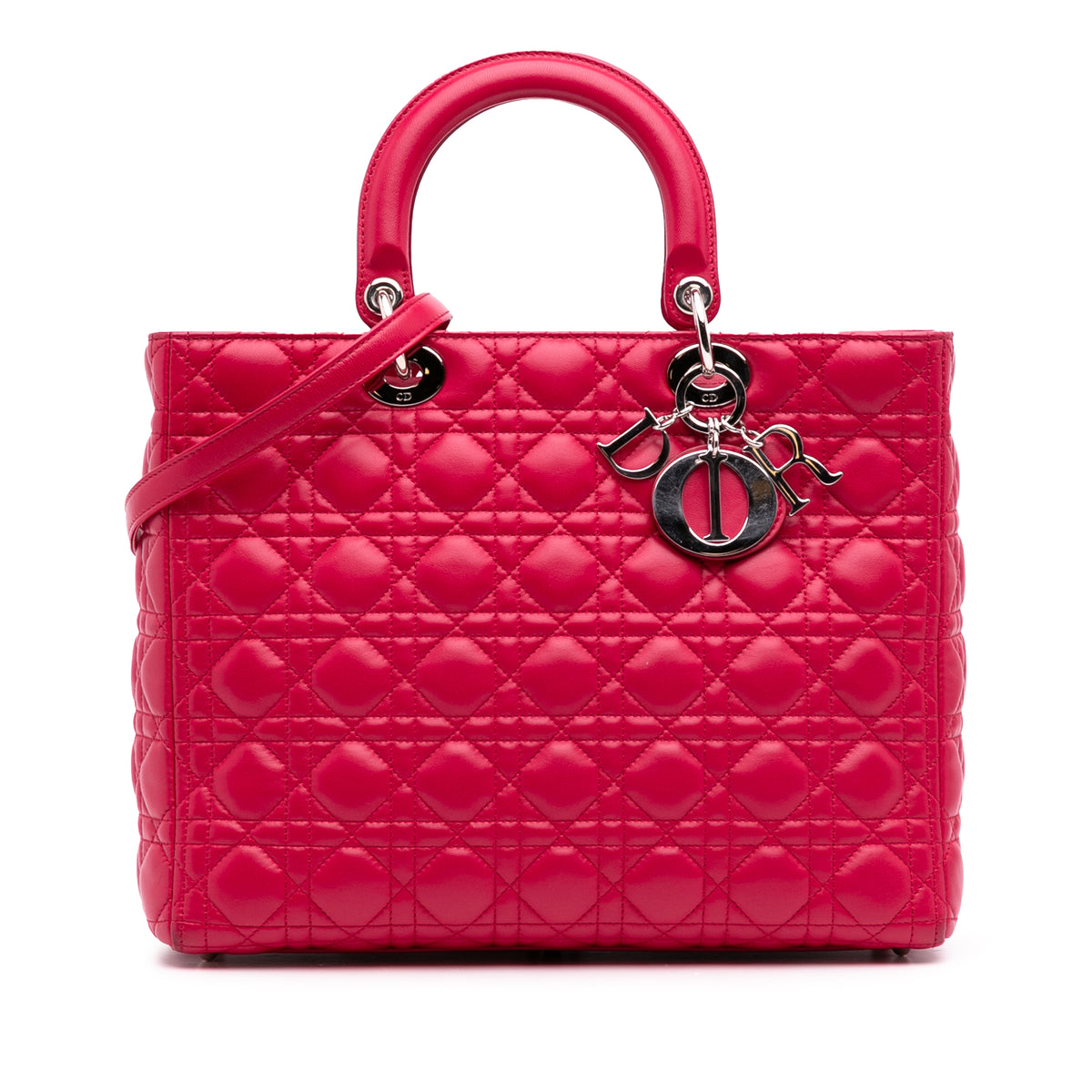Large Lambskin Cannage Lady Dior