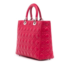 Large Lambskin Cannage Lady Dior