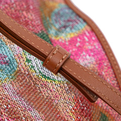 Paulas Ibiza Mini Sequined Leather Flamenco Knot Crossbody