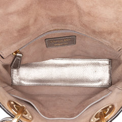 Small Metallic Grained Calfskin Cannage Supple Lady Dior
