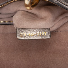 Small Metallic Grained Calfskin Cannage Supple Lady Dior