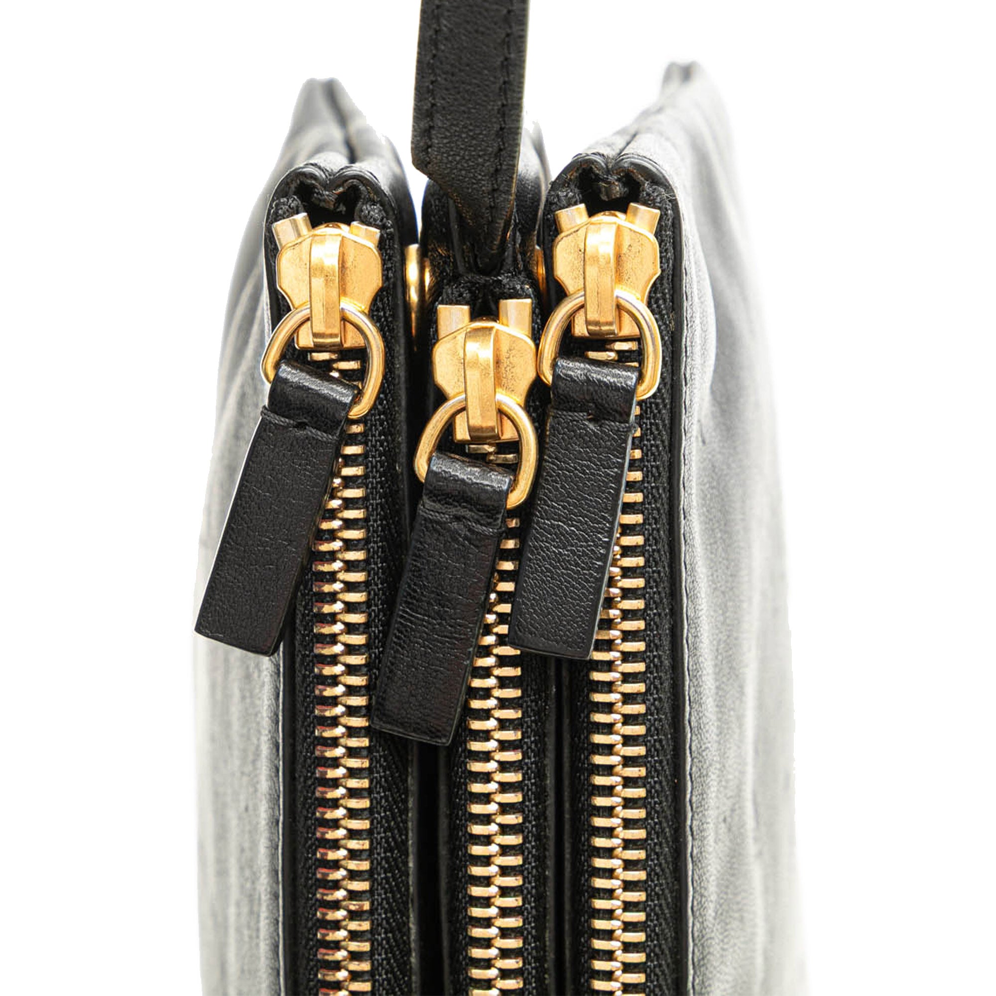 Large Lambskin Trio Crossbody