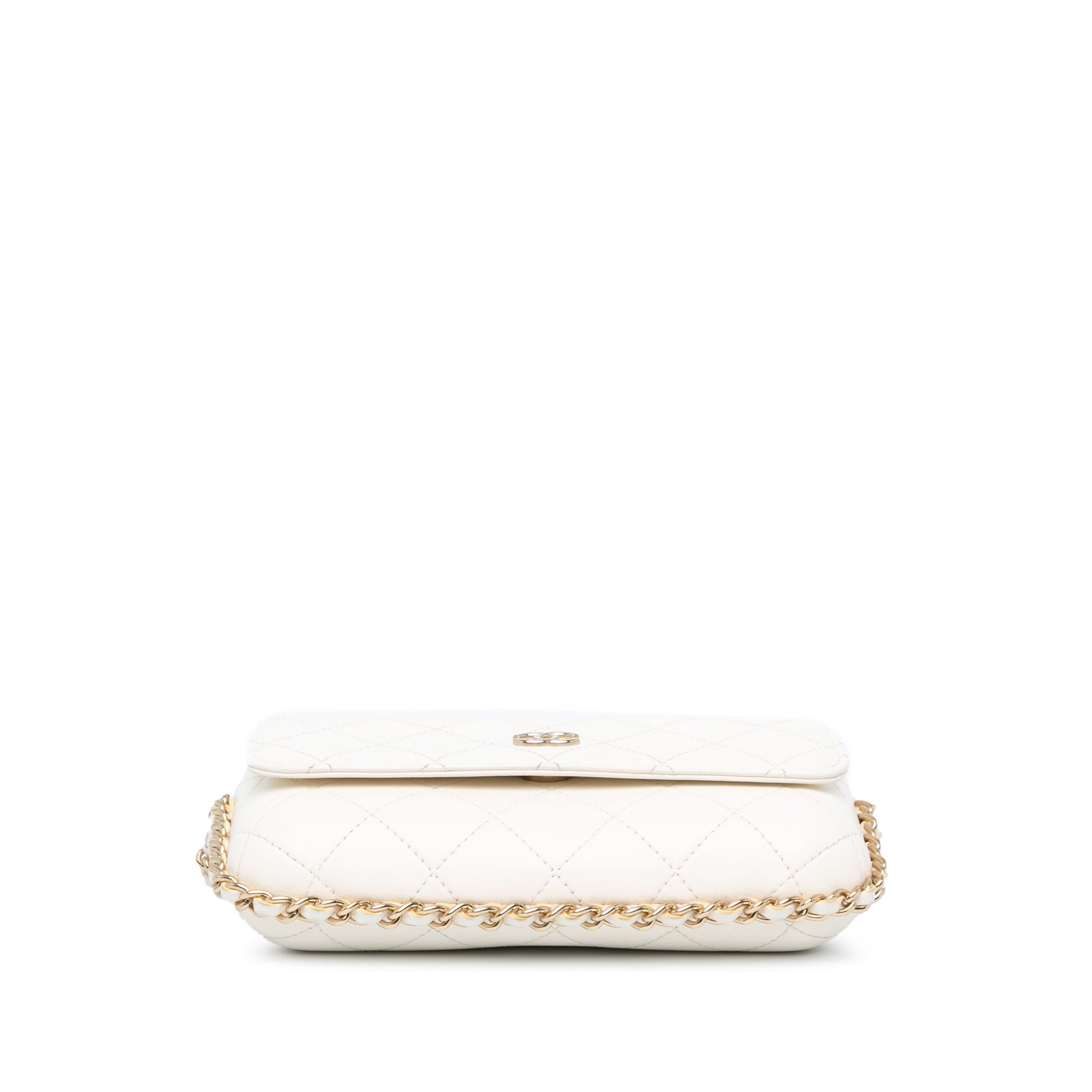 Lambskin Chain Around Flap Phone Case