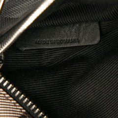 Geometric Check Coated Canvas Bum Bag