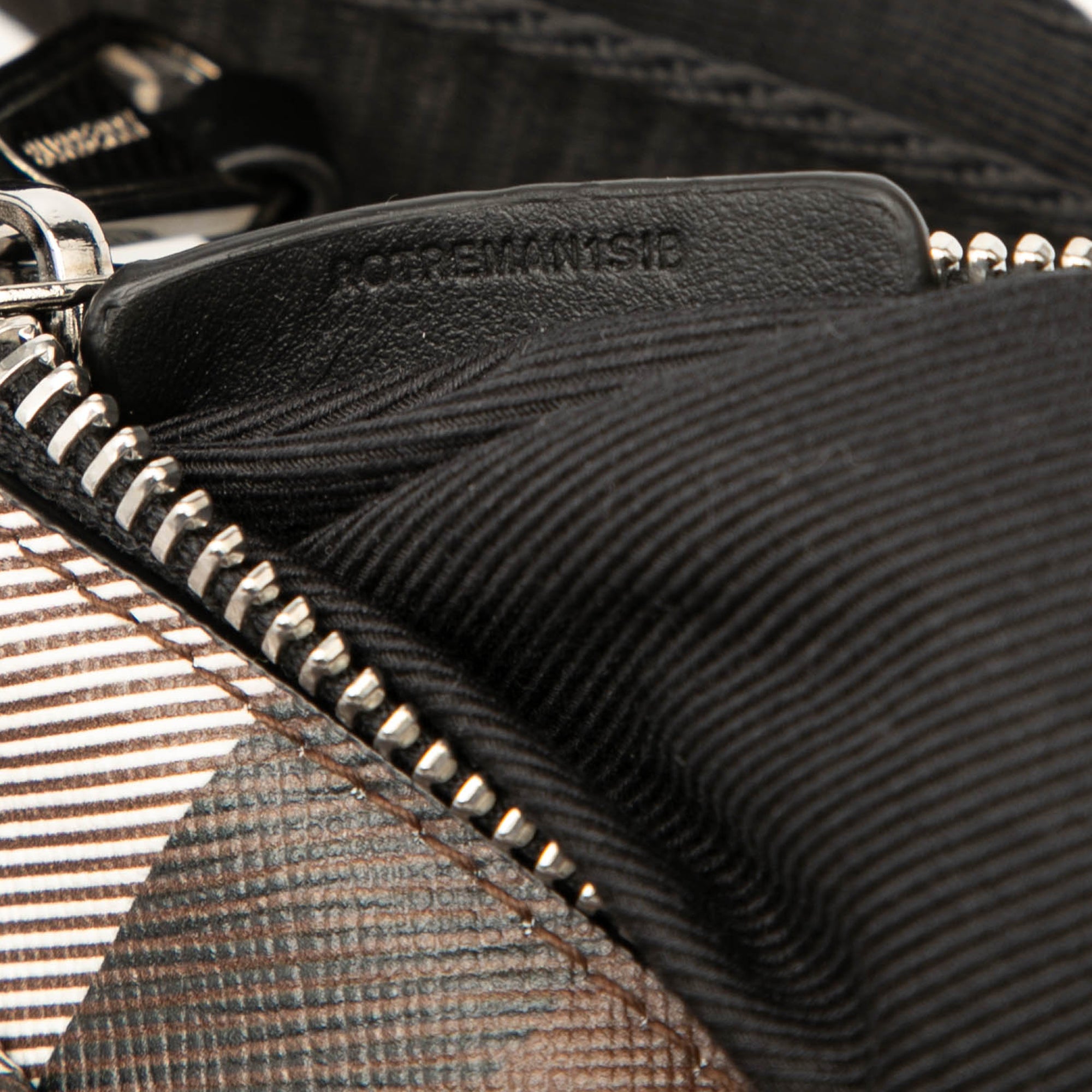 Geometric Check Coated Canvas Bum Bag