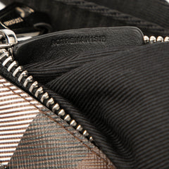 Geometric Check Coated Canvas Bum Bag