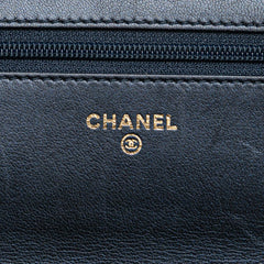 Calfskin Double Stitch Boy Wallet On Chain