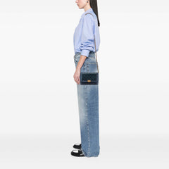 Calfskin Double Stitch Boy Wallet On Chain