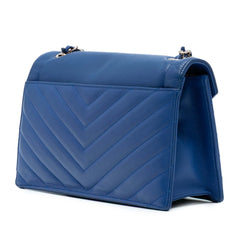 Medium CC Chevron Calfskin Envelope Flap
